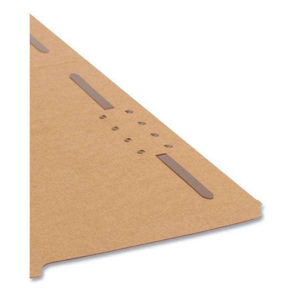 Top Tab Fastener Folders, Guide-Height 2/5-Cut Tabs, 0.75" Expansion, 2 Fasteners, Letter Size, 11-pt Kraft, 50/Box - Image 6
