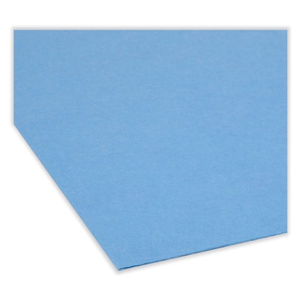 Colored File Folders, 1/3-Cut Tabs: Assorted, Legal Size, 0.75" Expansion, Blue, 100/Box - Image 4