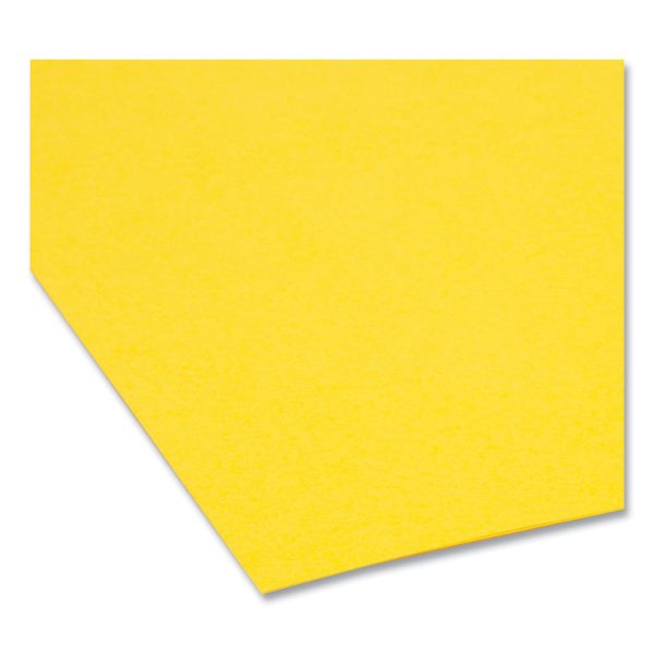 Reinforced Top Tab Colored File Folders, Straight Tabs, Legal Size, 0.75" Expansion, Yellow, 100/Box - Image 4
