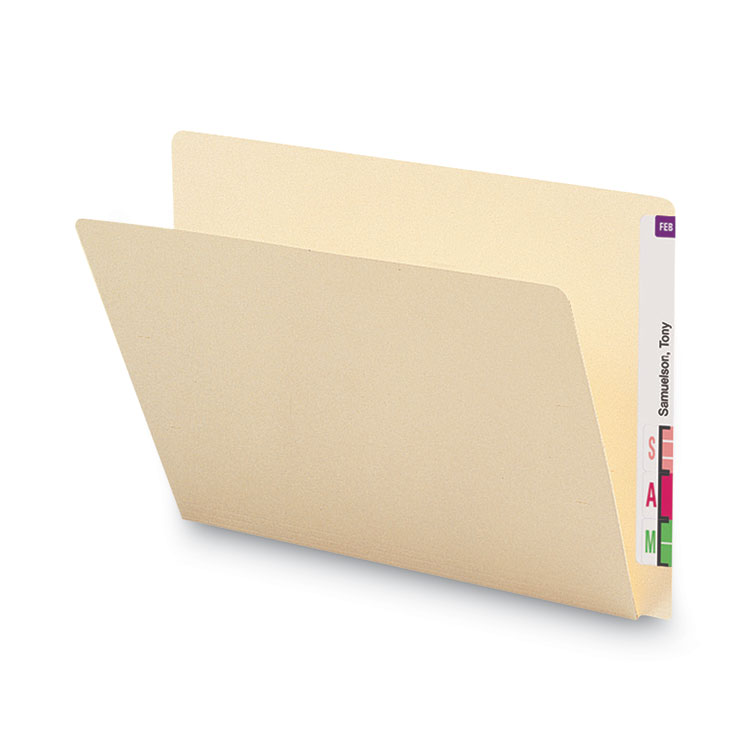 Extended End Tab Manila Folders, Straight Tabs, Letter Size, 0.75" Expansion, Manila, 100/Box - Image 2