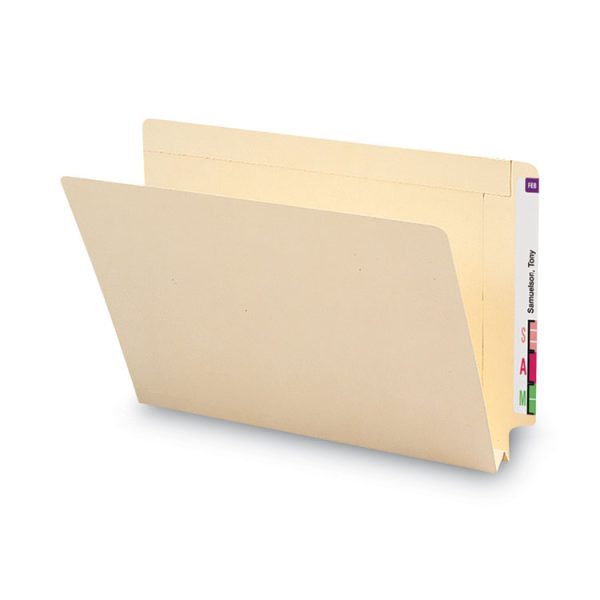 Heavyweight Manila End Tab Expansion Folders, Straight Tabs, Legal Size, 1.5" Expansion, Manila, 50/Box - Image 2