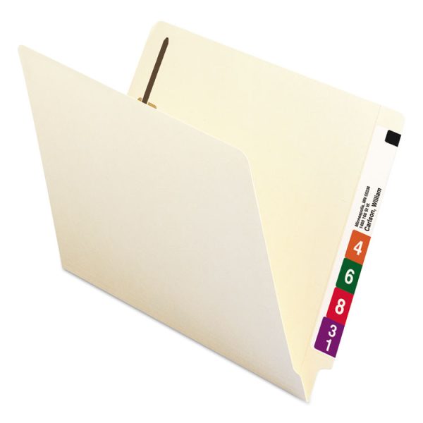 Recycled Manila End Tab Fastener Folders, 0.75" Expansion, 2 Fasteners, Letter Size, Manila Exterior, 50/Box - Image 2