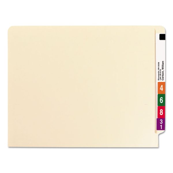 Recycled Manila End Tab Fastener Folders, 0.75" Expansion, 2 Fasteners, Letter Size, Manila Exterior, 50/Box - Image 3