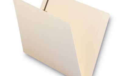 End Tab Fastener Folders with Reinforced Straight Tabs, 14-pt Manila, 2 Fasteners, Letter Size, Manila Exterior, 50/Box