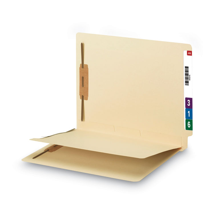 Fastener Folder with Divider, 0.75" Expansion, 1 Divider, 4 Fasteners, Letter Size, Manila Exterior, 50/Box - Image 8