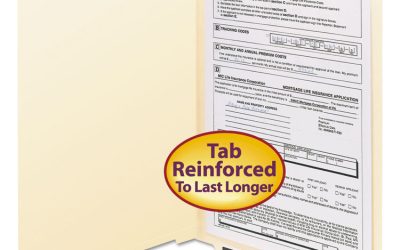 End Tab Fastener Folders with Reinforced Straight Tabs, 11-pt Manila, 1 Fastener, Legal Size, Manila Exterior, 50/Box