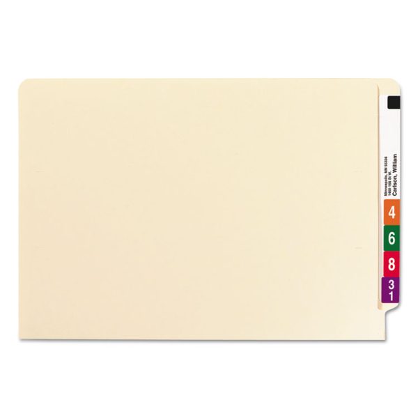 End Tab Fastener Folders with Reinforced Straight Tabs, 11-pt Manila, 2 Fasteners, Legal Size, Manila Exterior, 50/Box - Image 7