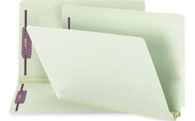 End Tab Fastener Folders with Reinforced Straight Tabs, 11-pt Manila, 2 Fasteners, Legal Size, Manila Exterior, 50/Box