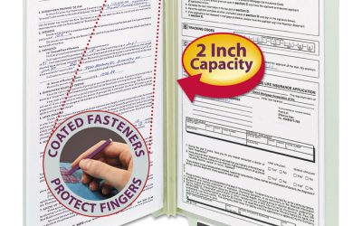 End Tab Pressboard Classification Folders, Two SafeSHIELD Coated Fasteners, 2″ Expansion, Legal Size, Gray-Green, 25/Box