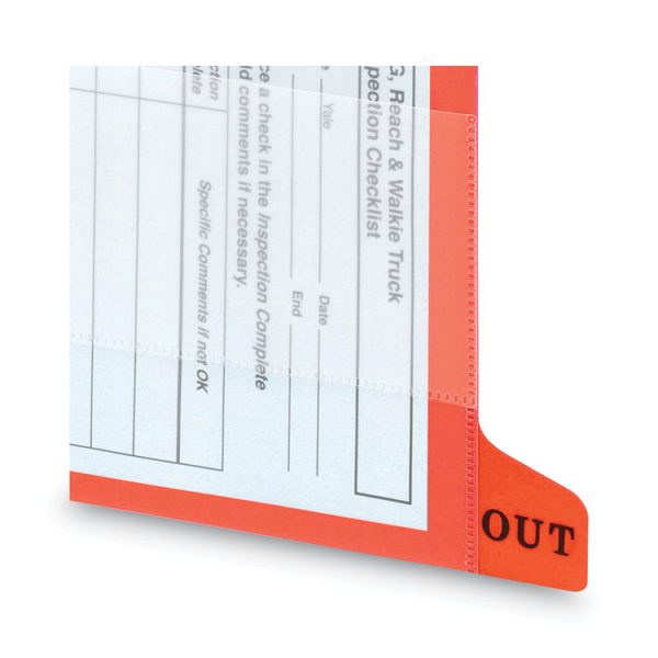 Colored Poly Out Guides With Pockets, 1/3-Cut End Tab, Out, 8.5 X 11, Red, 25/box - Image 7