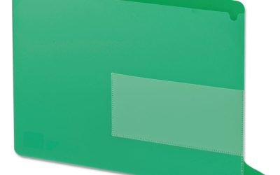 Colored Poly Out Guides With Pockets, 1/3-Cut End Tab, Out, 8.5 X 11, Green, 25/box