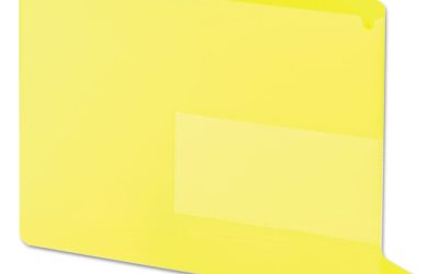 Colored Poly Out Guides With Pockets, 1/3-Cut End Tab, Out, 8.5 X 11, Yellow, 25/box