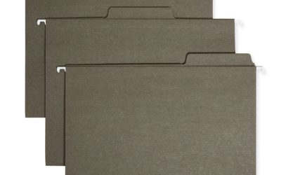 FasTab Hanging Folders, Letter Size, 1/3-Cut Tabs, Standard Green, 20/Box