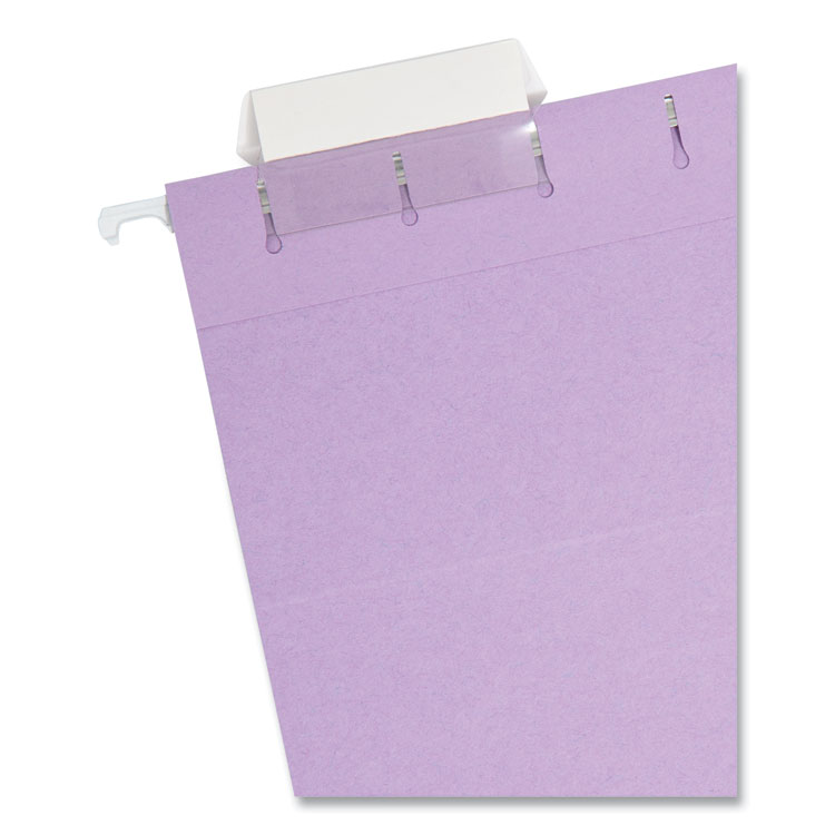 Colored Hanging File Folders with 1/5 Cut Tabs, Letter Size, 1/5-Cut Tabs, Lavender, 25/Box - Image 2