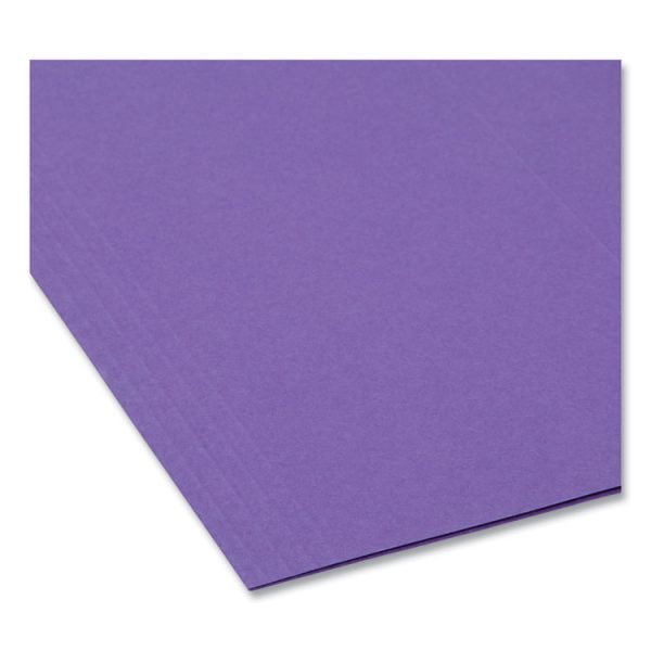 Colored Hanging File Folders with 1/5 Cut Tabs, Letter Size, 1/5-Cut Tabs, Purple, 25/Box - Image 4