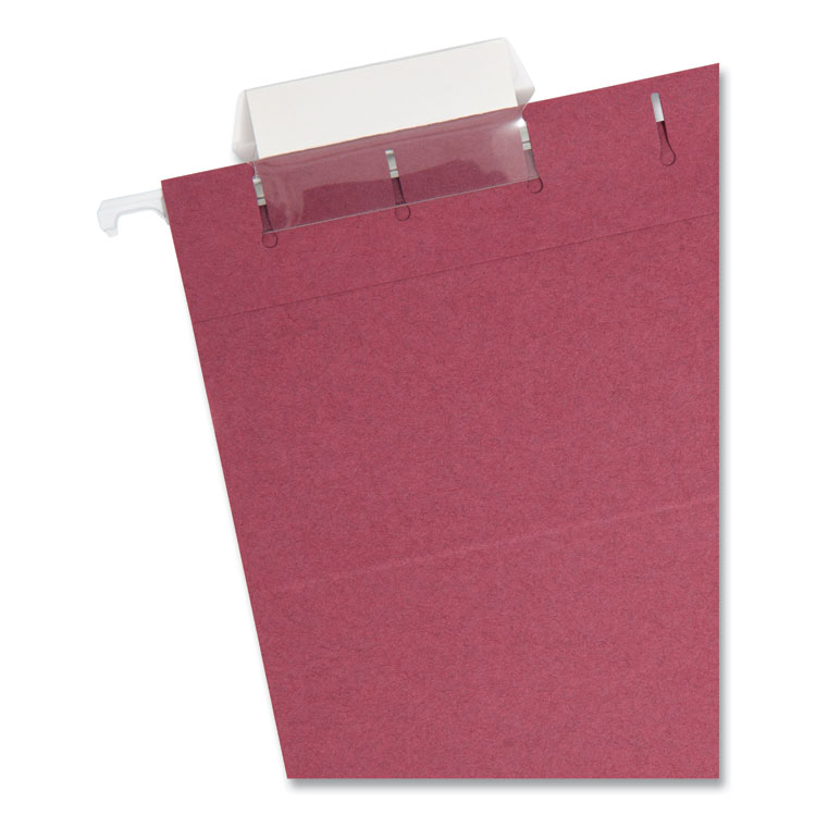 Colored Hanging File Folders with 1/5 Cut Tabs, Letter Size, 1/5-Cut Tabs, Maroon, 25/Box - Image 2