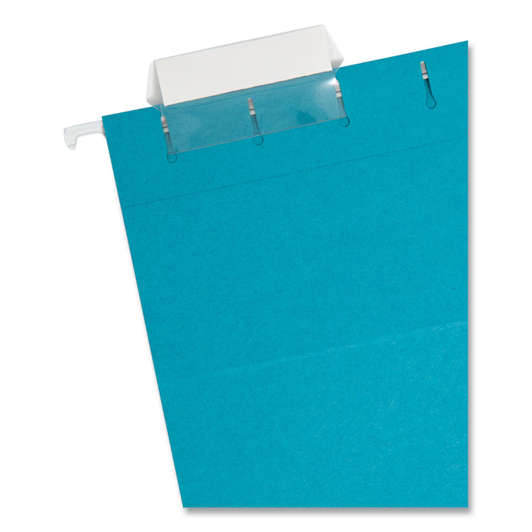 Colored Hanging File Folders with 1/5 Cut Tabs, Letter Size, 1/5-Cut Tabs, Teal, 25/Box - Image 2