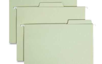 FasTab Hanging Folders, Letter Size, 1/3-Cut Tabs, Moss, 20/Box