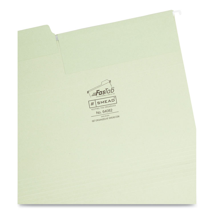 FasTab Hanging Folders, Letter Size, 1/3-Cut Tabs, Moss, 20/Box - Image 3