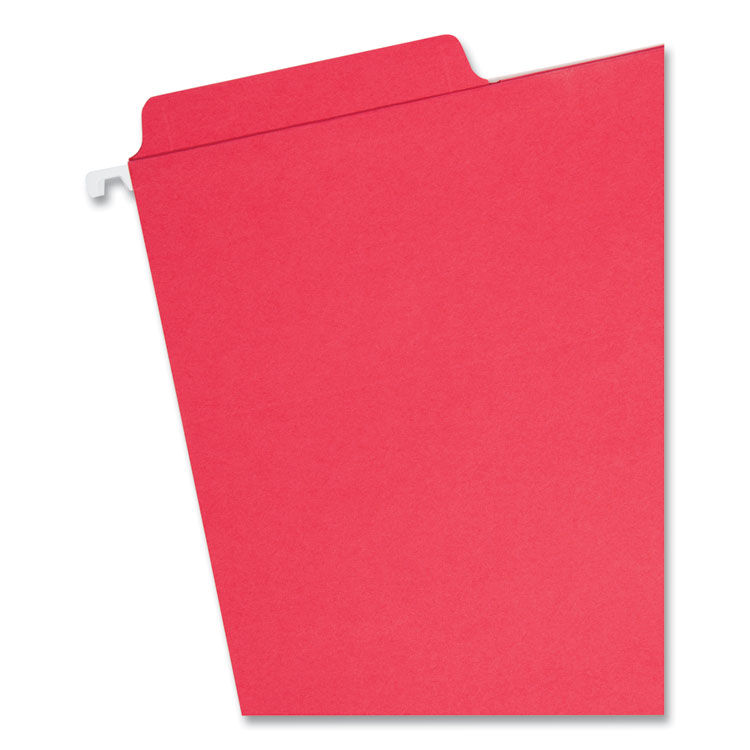 FasTab Hanging Folders, Letter Size, 1/3-Cut Tabs, Red, 20/Box - Image 2
