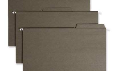 FasTab Hanging Folders, Legal Size, 1/3-Cut Tabs, Standard Green, 20/Box