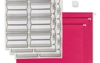 Colored Hanging File Folders with ProTab Kit, Letter Size, 1/3-Cut, Red