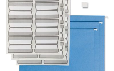 Colored Hanging File Folders with ProTab Kit, Letter Size, 1/3-Cut, Blue