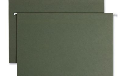Box Bottom Hanging File Folders, 3″ Capacity, Legal Size, Standard Green, 25/Box