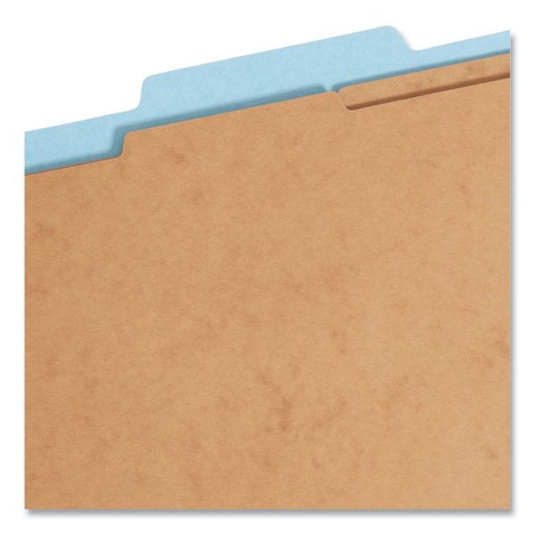 FasTab Hanging Pressboard Classification Folders, 2 Dividers, Legal Size, Blue - Image 4