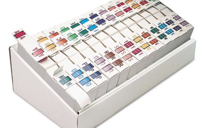 A-Z Color-Coded End Tab Filing Labels, A-Z, 1 X 1.25, White, 500/roll, 26 Rolls/box