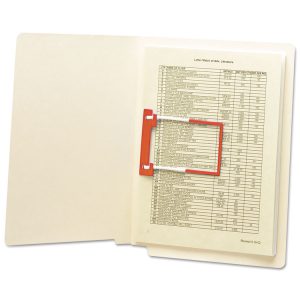 U-Clip Bonded Fasteners, 2" Capacity, 2.75" Center To Center, Red/white, 100/box