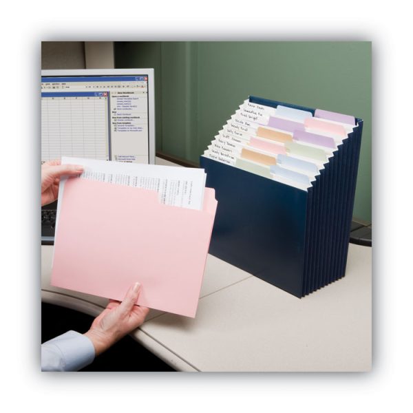 Stadium File, 12 Sections, 1/12-Cut Tabs, Letter Size, Navy - Image 8