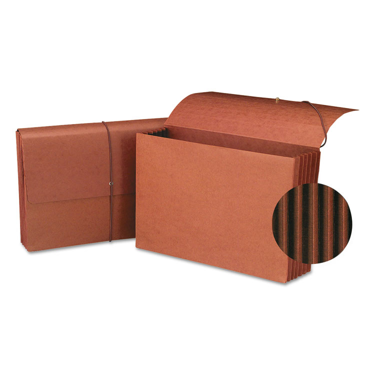 Redrope Expanding Wallet With Elastic Cord, 5.25" Expansion, 1 Section, Elastic Cord Closure, Legal Size, Redrope, 10/Box - Image 2