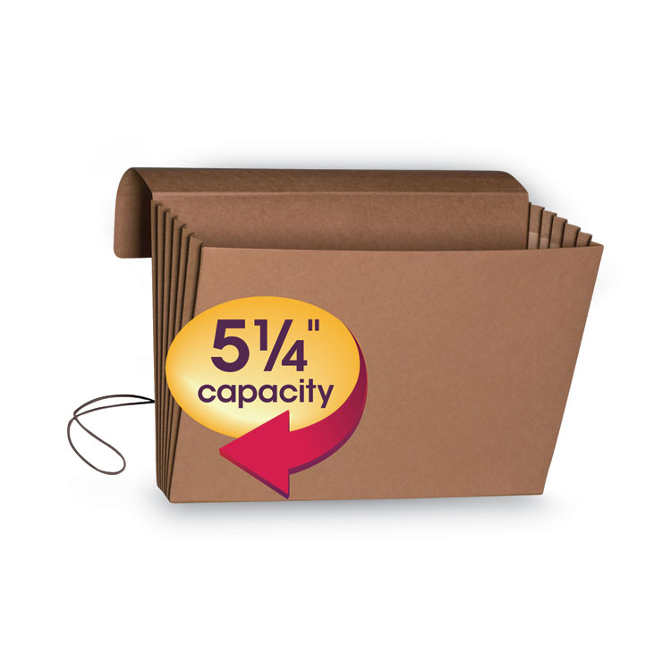 Redrope Expanding Wallet With Elastic Cord, 5.25" Expansion, 1 Section, Elastic Cord Closure, Legal Size, Redrope, 10/Box - Image 5