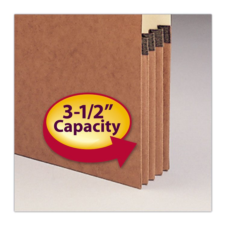Redrope Drop-Front End Tab File Pockets, 3.5" Expansion, Letter Size, Redrope, 10/box - Image 4