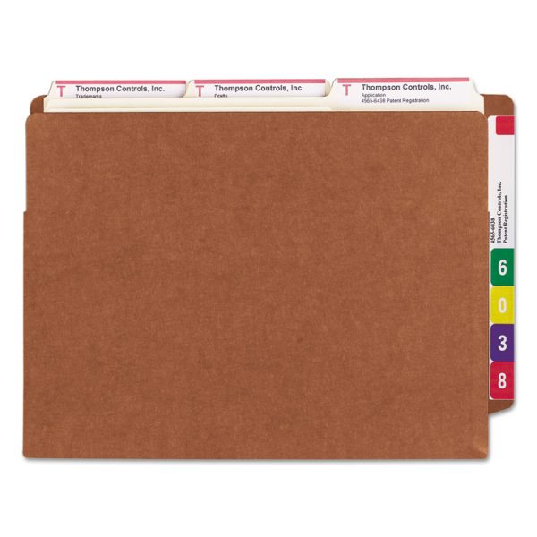 Heavy-Duty Redrope End Tab Tuff Pockets, 3.5" Expansion, Letter Size, Redrope, 10/box - Image 4