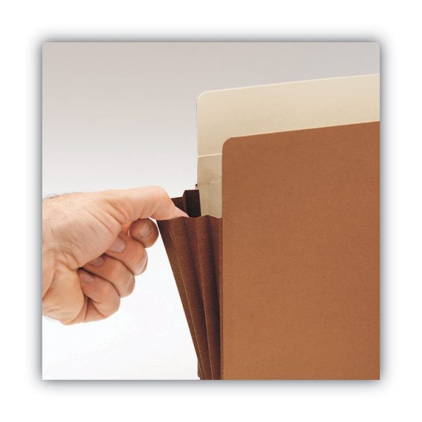 Redrope Drop-Front File Pockets with Fully Lined Gussets, 5.25" Expansion, Legal Size, Redrope, 10/Box - Image 4