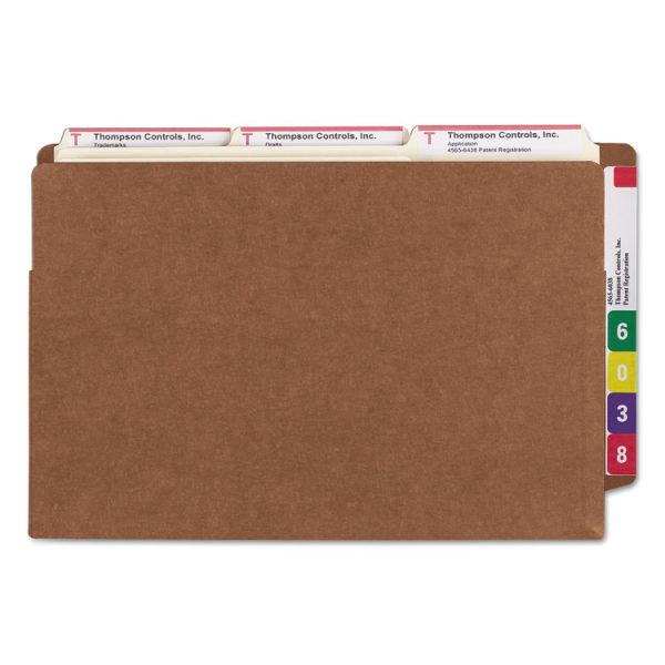 Heavy-Duty Redrope End Tab Tuff Pockets, 7" Expansion, Legal Size, Redrope, 5/box - Image 3