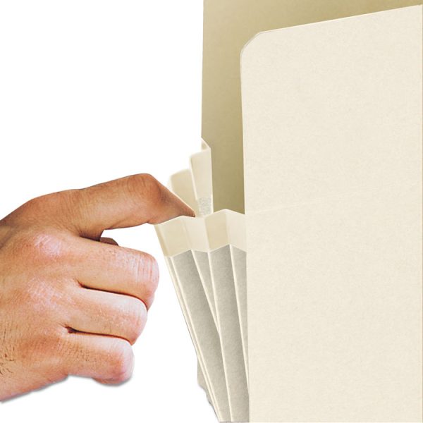 Manila End Tab File Pockets, 1.75" Expansion, Letter Size, Manila, 25/box - Image 3