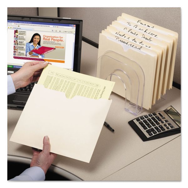 Manila File Jackets, 1-Ply Straight Tab, Letter Size, Manila, 100/box - Image 5
