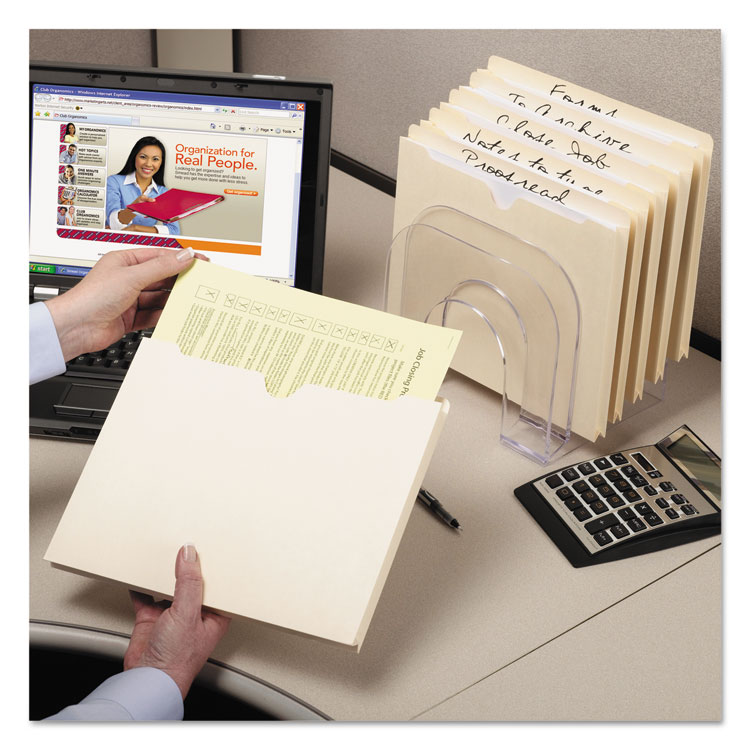 Manila File Jackets, 1-Ply Straight Tab, Letter Size, Manila, 50/box - Image 6