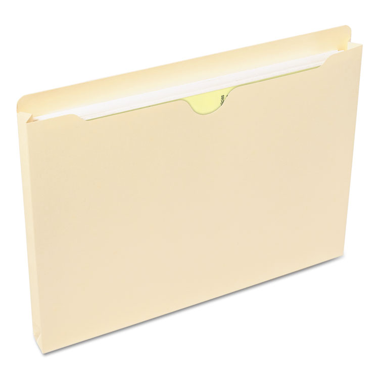 Manila File Jackets, 1-Ply Straight Tab, Letter Size, Manila, 50/box - Image 2