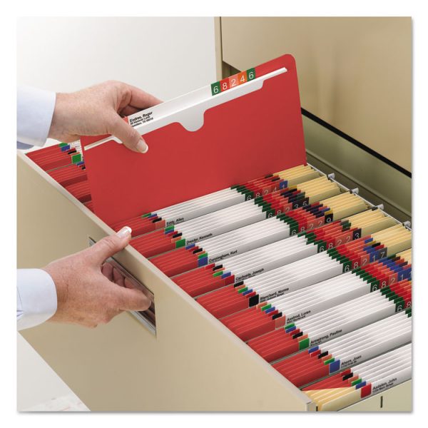 Colored File Jackets With Reinforced Double-Ply Tab, Straight Tab, Letter Size, Red, 100/box - Image 6