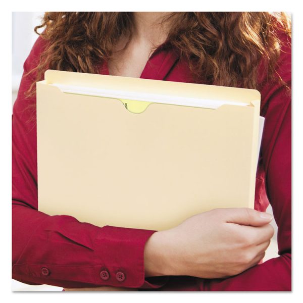 Manila File Jackets, 2-Ply Straight Tab, Letter Size, Manila, 50/box - Image 8