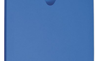 Colored File Jackets With Reinforced Double-Ply Tab, Straight Tab, Letter Size, Blue, 50/box