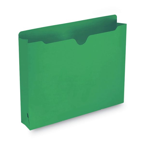 Colored File Jackets With Reinforced Double-Ply Tab, Straight Tab, Letter Size, Green, 50/box - Image 4