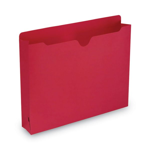 Colored File Jackets With Reinforced Double-Ply Tab, Straight Tab, Letter Size, Red, 50/box - Image 6