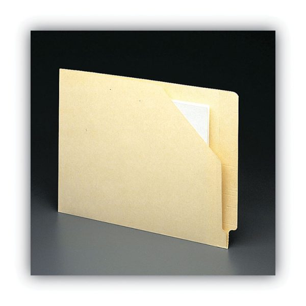 End Tab Jackets With Reinforced Tabs, Straight Tab, Letter Size, 11-Pt Manila, 100/box - Image 3