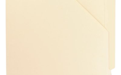 End Tab Jackets With Reinforced Tabs, Straight Tab, Letter Size, 11-Pt Manila, 100/box