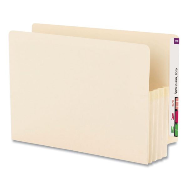 Manila End Tab File Pockets, 3.5" Expansion, Legal Size, Manila, 25/box - Image 2